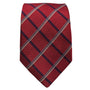 Classic Allure Collection: Pink Diamond Pattern Tie With Blue And Grey Stitching
