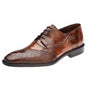 Belvedere Genuine Ostrich & Eel Leather Lining Men's Shoes in Antique Camel - Nino
