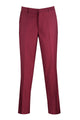 Medusa Collection: Wool Feel Modern Fit Dress Pants in Maroon