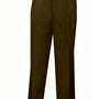 Wool Feel Regular Fit Dress Pants in Brown