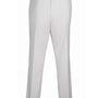 White Ultra Slim Fit Wool Feel Flat Front Pants with Hangers