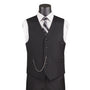 Terra Collection: Black Solid Color Single Breasted Slim Fit Vest