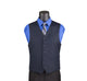 Terra Collection: Navy Solid Color Single Breasted Slim Fit Vest