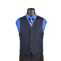 Terra Collection: Navy Solid Color Single Breasted Slim Fit Vest