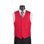 Terra Collection: Red Solid Color Single Breasted Slim Fit Vest