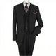 Black Three Piece Fashion Suit P801