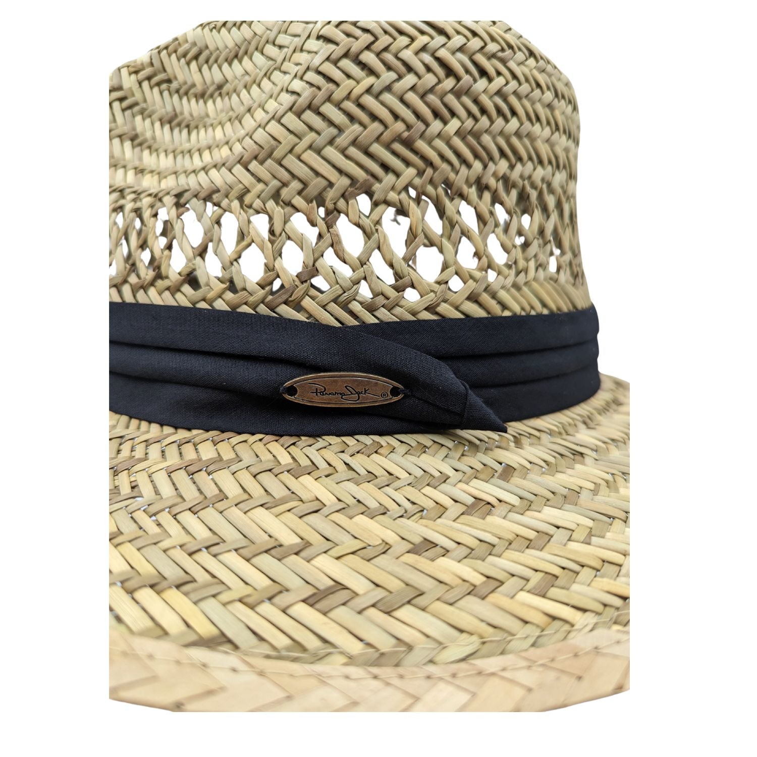 Natural Panama Straw Safari Hat - Black Band – Suits & More