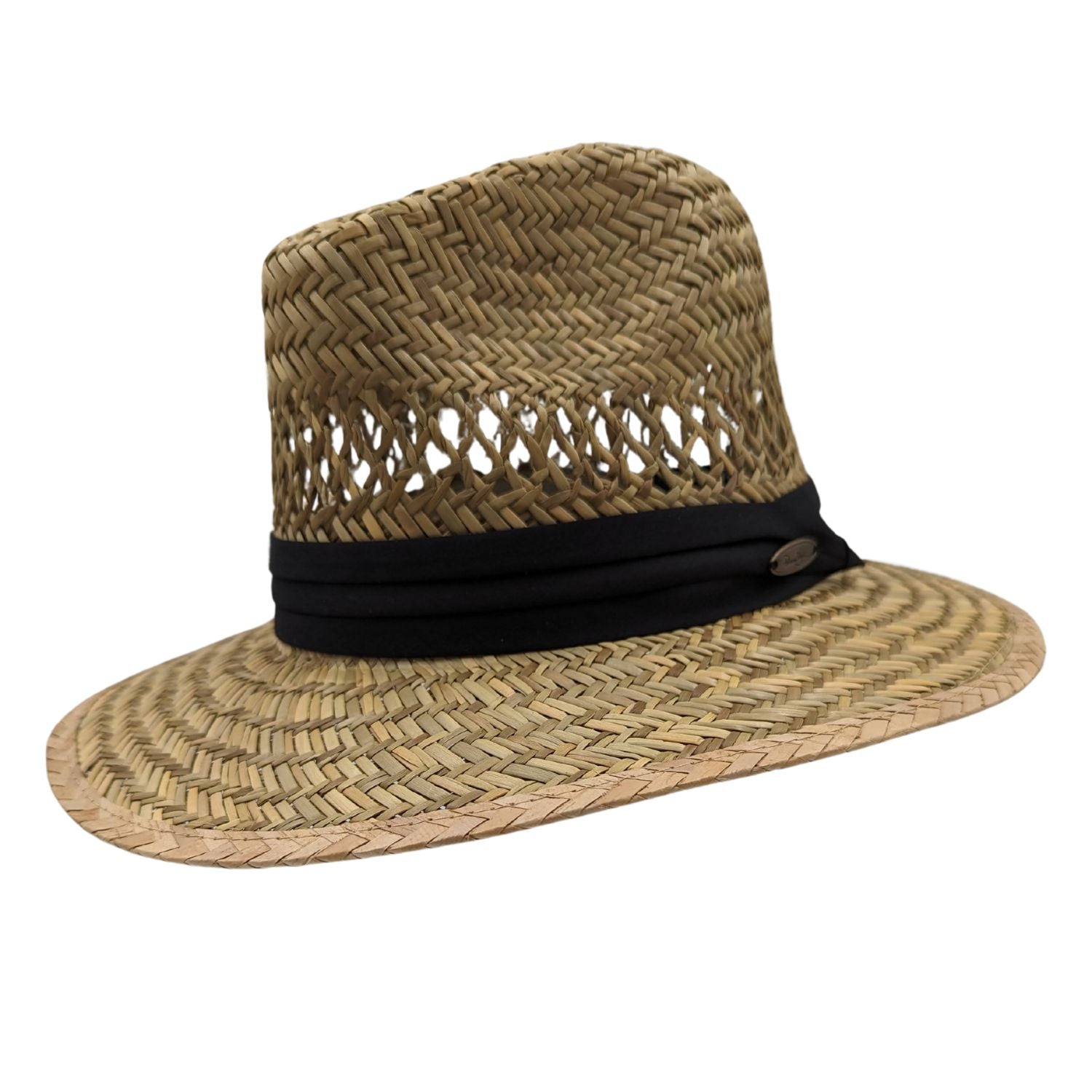 Natural Panama Straw Safari Hat - Black Band – Suits & More