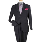charcoal 2 piece modern fit suit front view