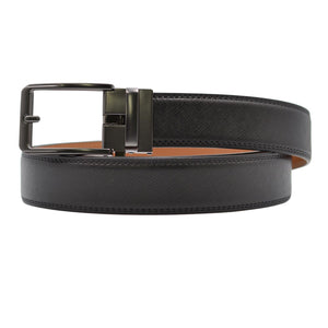 Men's Open-Frame Removable Buckle Dress Belt - Black
