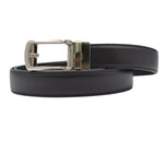 Leda Collection: Black Single Belt with Removable Open-Frame Buckle
