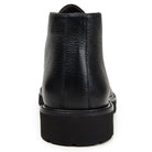 Back view of black Italian calfskin chukka boot