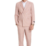 Triumph Collection: Men's Pinstripe 3-Piece Slim Fit Suit In Rose