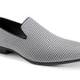 Houndour Collection: Montique Black Houndstooth Slip-On Fashion Shoes S-2424