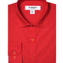 Men's Basic Slim Fit Dress Shirt in Red - Full Button Up with Standard Collar