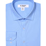 Men's Basic Slim Fit Dress Shirt in Blue - Full Button Up with Standard Collar