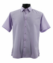 MicroDot Collection Lilac Tone-on-Tone Micro-Dot Men's Short Sleeve Shirt - Modern Fit