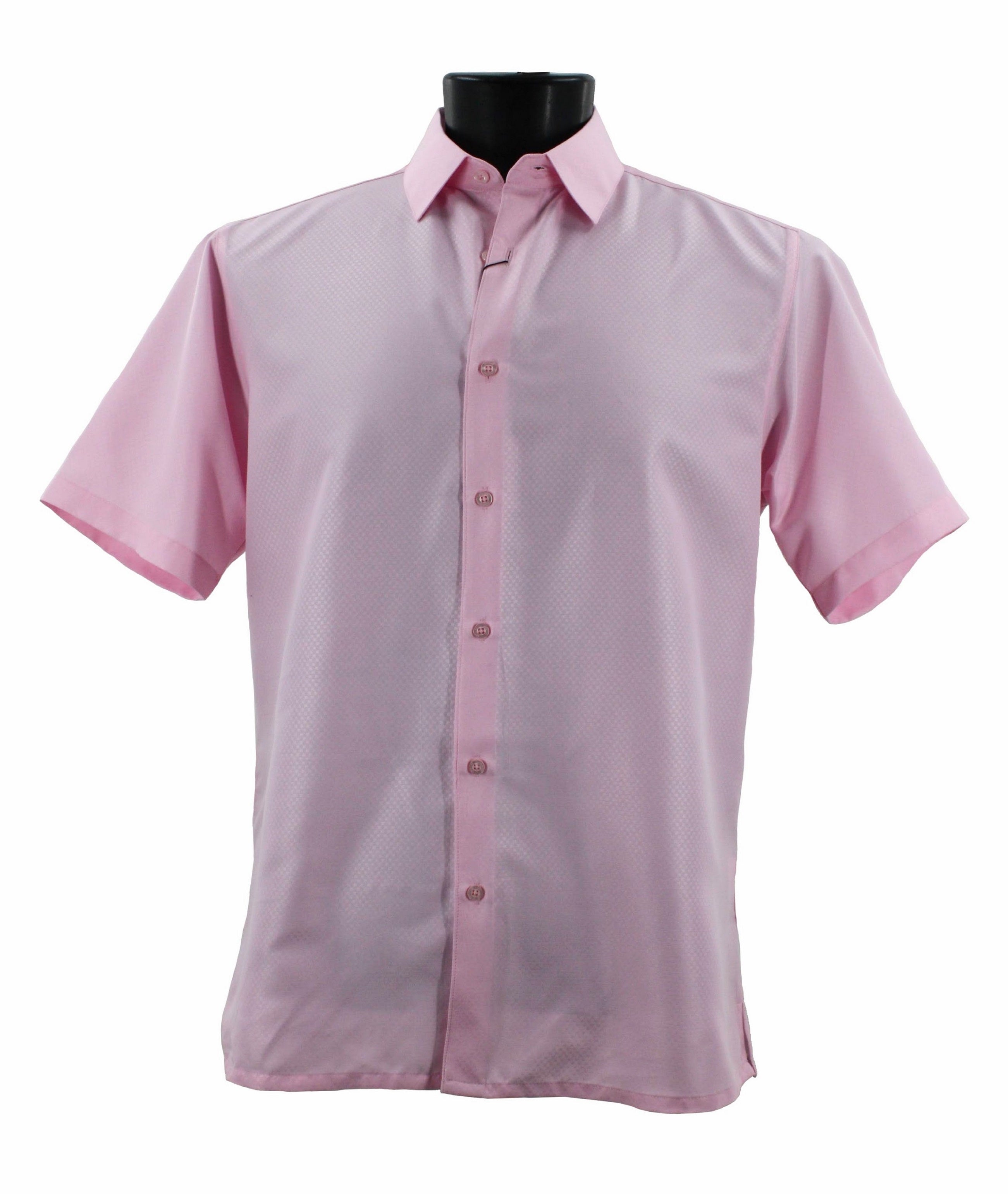 Men's Pink Micro-Dot Short Sleeve Shirt Men's Pink Micro-Dot Short Sleeve Shirt