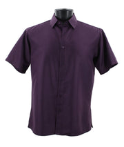 MicroDot Collection Purple Tone-on-Tone Micro-Dot Men's Short Sleeve Shirt - Modern Fit