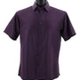 MicroDot Collection Purple Tone-on-Tone Micro-Dot Men's Short Sleeve Shirt - Modern Fit