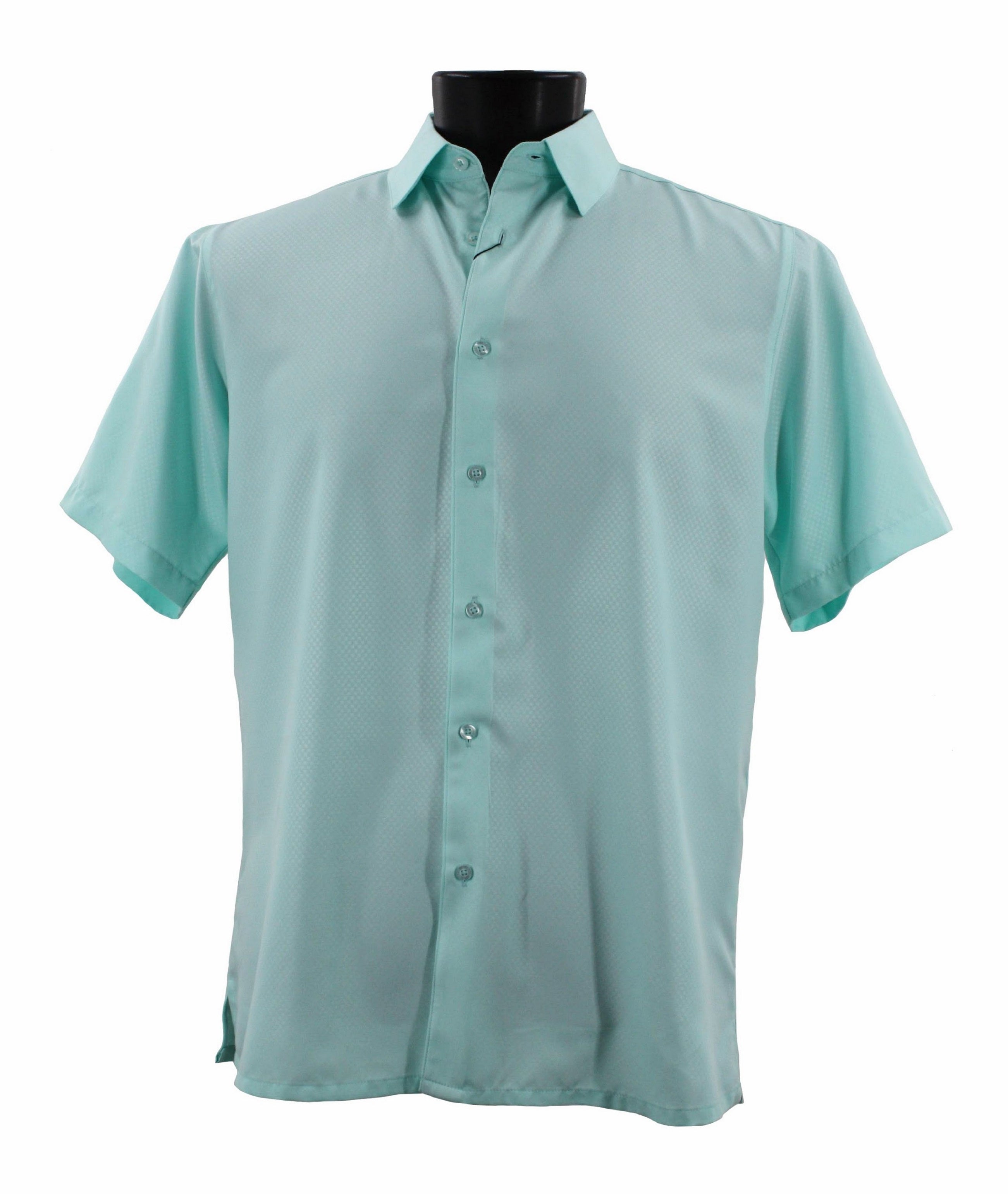 Beige Textured Vertical Line Short Sleeve Shirt – Suits & More