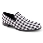 Montique Black Checkered Loafer Fashion Shoes S2362