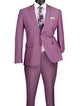 Chicquel Collection: Light Purple 2 Piece Solid Color Single Breasted Slim Fit Suit