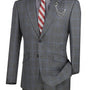 Moderno Collection: Men's Slim Fit 2-Button Single Breasted Suit in Charcoal