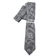 Black White Paisley Tie & Pocket Square Set by Stacy Adams