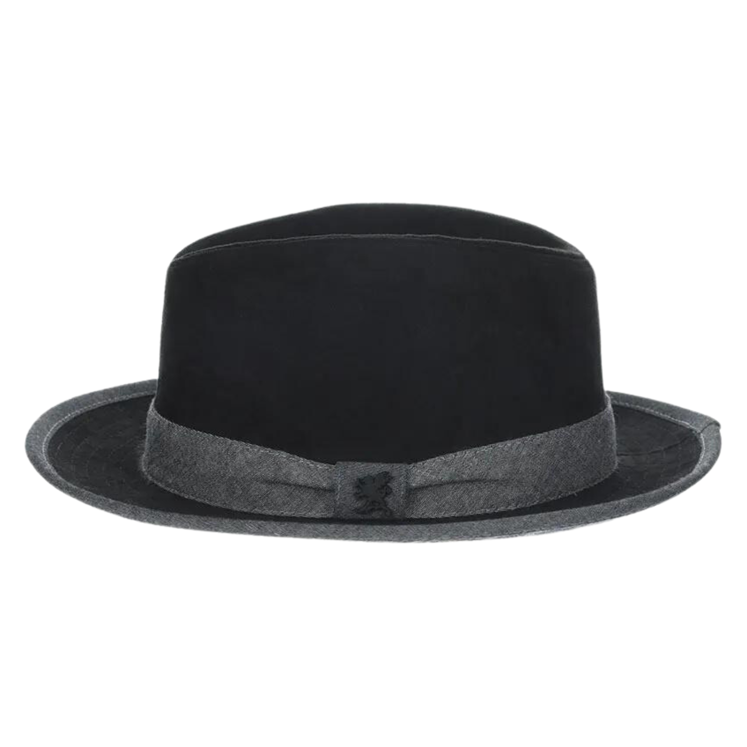 Stacy Adams Black Suede Fedora with Plaid Pattern Underbrim & Chambray Band  - A Trendsetter's Choice – Suits & More