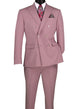 Shapley Collection: Lilac 2-Piece Slim Fit Double Breasted Suit in Luxurious Stretch Fabric