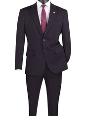 Roche Collection: Charcoal 2-Piece Solid Single-Breasted Super Stretch Slim Fit Suit