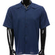 Crater Collection: Men’s Navy Linen Feel Short Sleeve Shirt