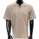 Crater Collection: Men’s Oatmeal Linen Feel Short Sleeve Shirt