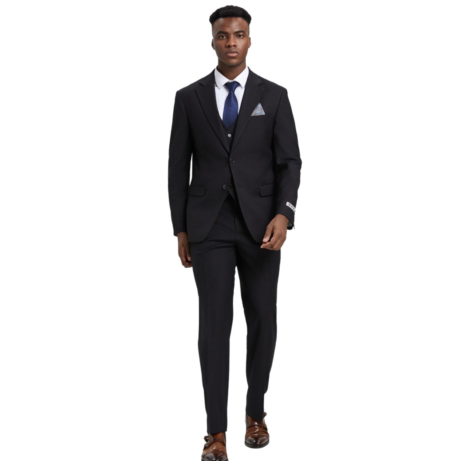 Men's Black 3-Piece Hybrid Fit Suit – Suits & More