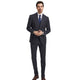 Kepler Collection: Stacy Adams Charcoal Solid 3-Piece Suit