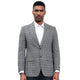 Zaurak Collection: Stacy Adams Windowpane Plaid Blazer In Grey