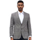 Zaurak Collection: Stacy Adams Windowpane Plaid Blazer In Dark Grey