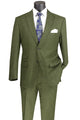 Astro Collection: Olive 2 Piece Windowpane Single Breasted Modern Fit Suit