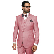Europa Collection: Blush 3-Piece Modern Fit Suit – Super 180's Italian Wool