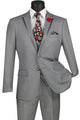 Royal Ravine Collection: Grey 3 Piece Satin Trimmed Lapel Single Breasted Slim Fit Suit