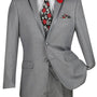 Royal Ravine Collection: Distinguished Slim Fit 3-Piece Vested Suit In Grey