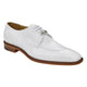 Belvedere Men's Genuine Ostrich Leg Dress Shoes in White - Siena