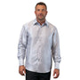 Miranda Collection: High-Quality Silver Fancy Woven Long Sleeve Shirt