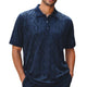 Glint Collection: Stacy Adams Chelli Diamond Textured Knit Polo in Navy