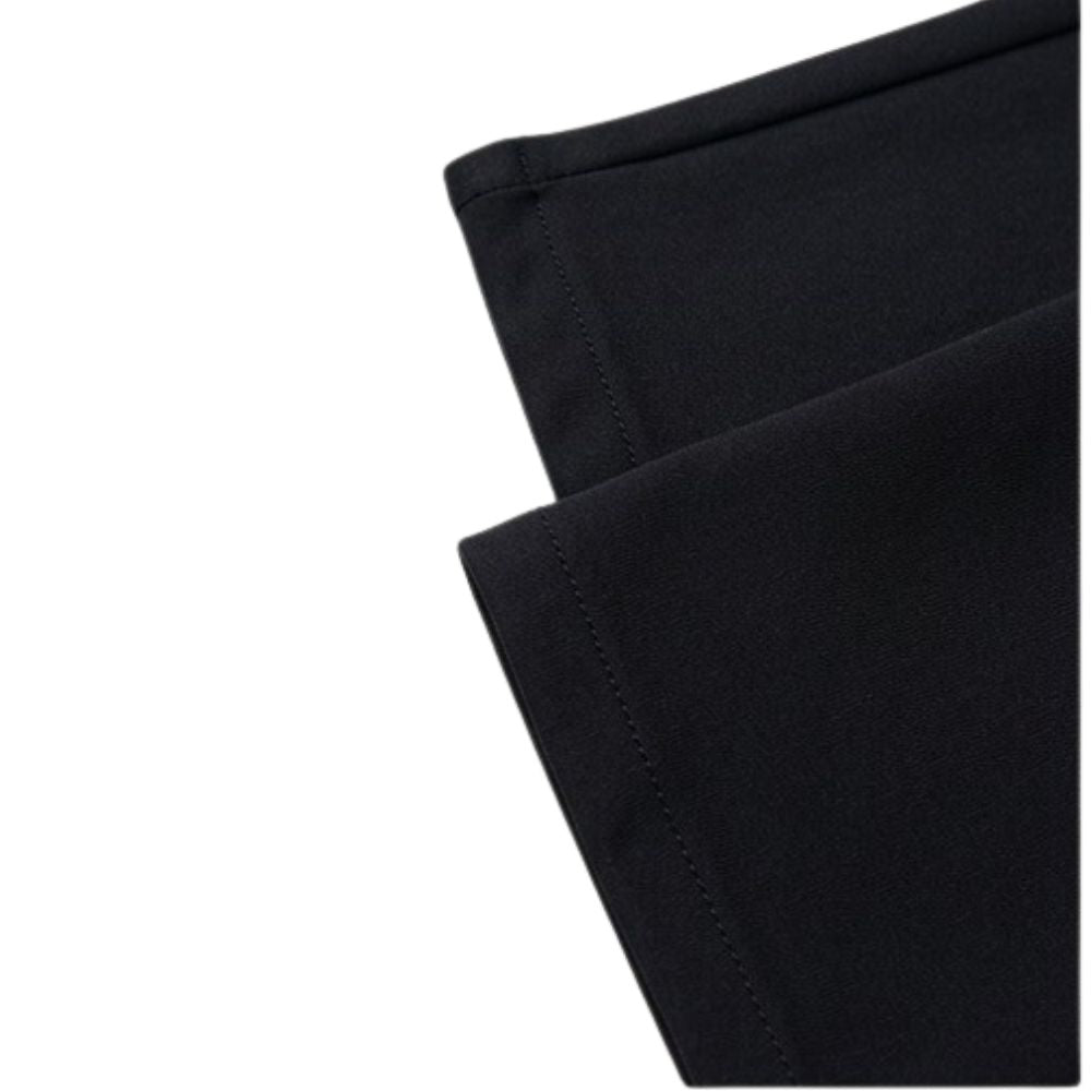 Stacy Adams black 4-way stretch adjustable waistband pants hem detail