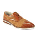 Maple Cap Toe Leather and Tweed Lace Up Dress Shoes