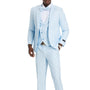Whimsical Collection: Men's Polka-Dot 3-Piece Suit In Sky Blue - Slim Fit