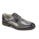 Cortello Collection: Grey Plain Toe Leather Lace-Up