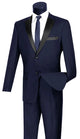 ChicCovenant Collection: Navy 2 Piece Solid Color Single Breasted Slim Fit Tuxedo